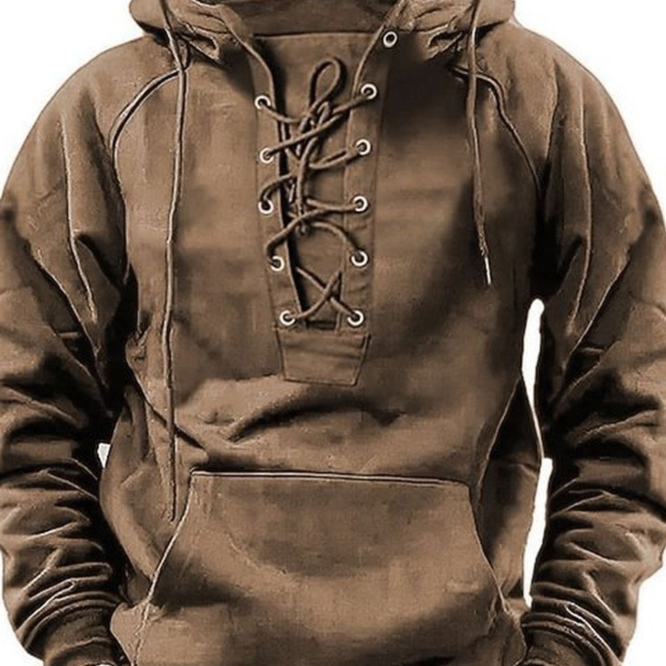 Mens Oversized Hooded Sweatshirt Heavyweight Pullover With Front Pocket