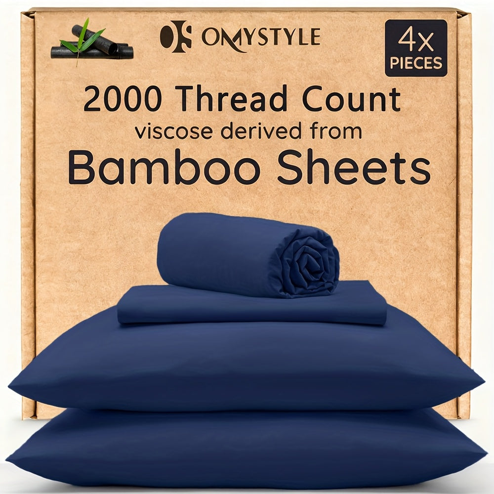 GOHOME Bamboo Cooling Bedding Set For Hot Sleepers