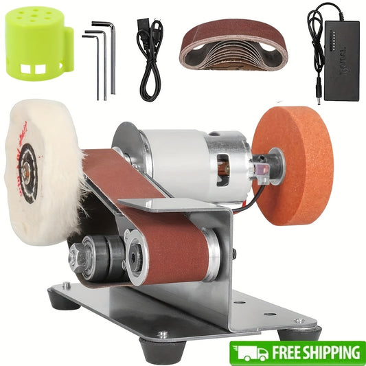 Mini Electric Belt Sander 7 Speed Control 10 Belts 110V