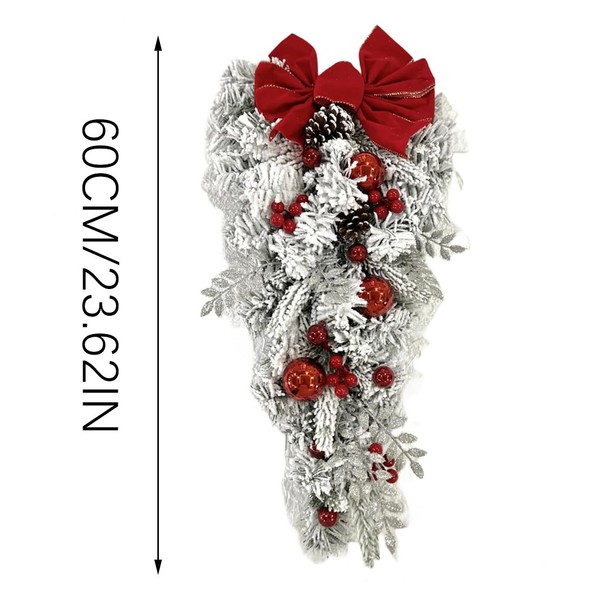 Artificial Christmas Wreaths Set Of 3 For Front Door Decor