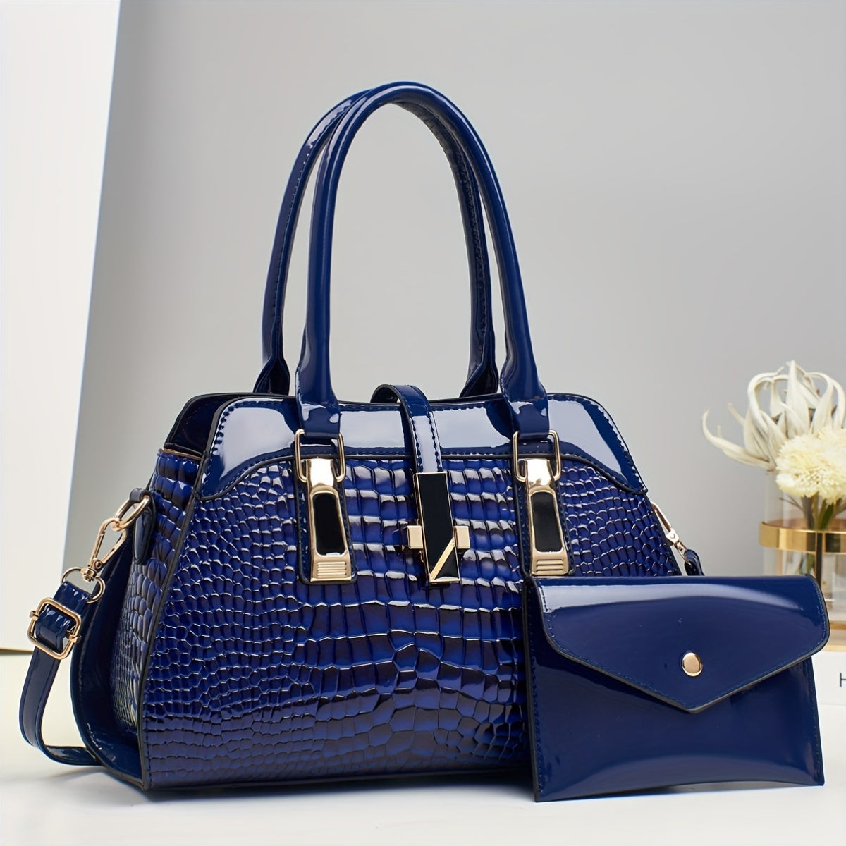 New Fashion Handbag 2024 Large Capacity Crocodile Handbag