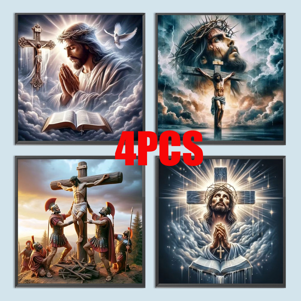 Diamond Painting Kit Cross Pattern Religious Theme for Beginners