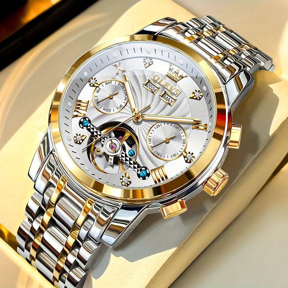 OLEVS Men's Automatic Mechanical Watch With Luminous Hands