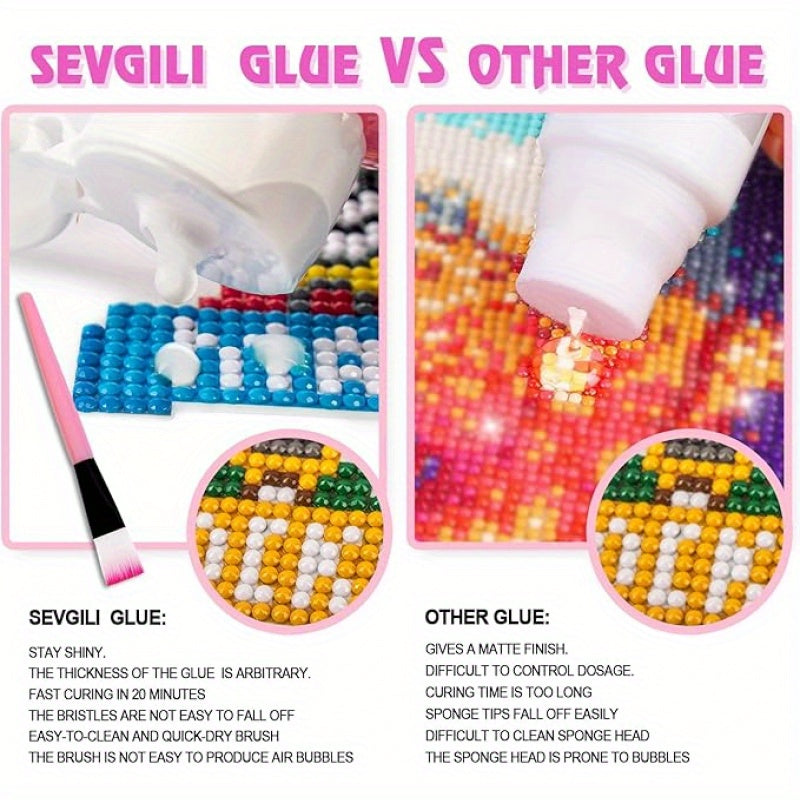 Diamond Painting Glaze Set With Brush For Diamonds And Puzzles
