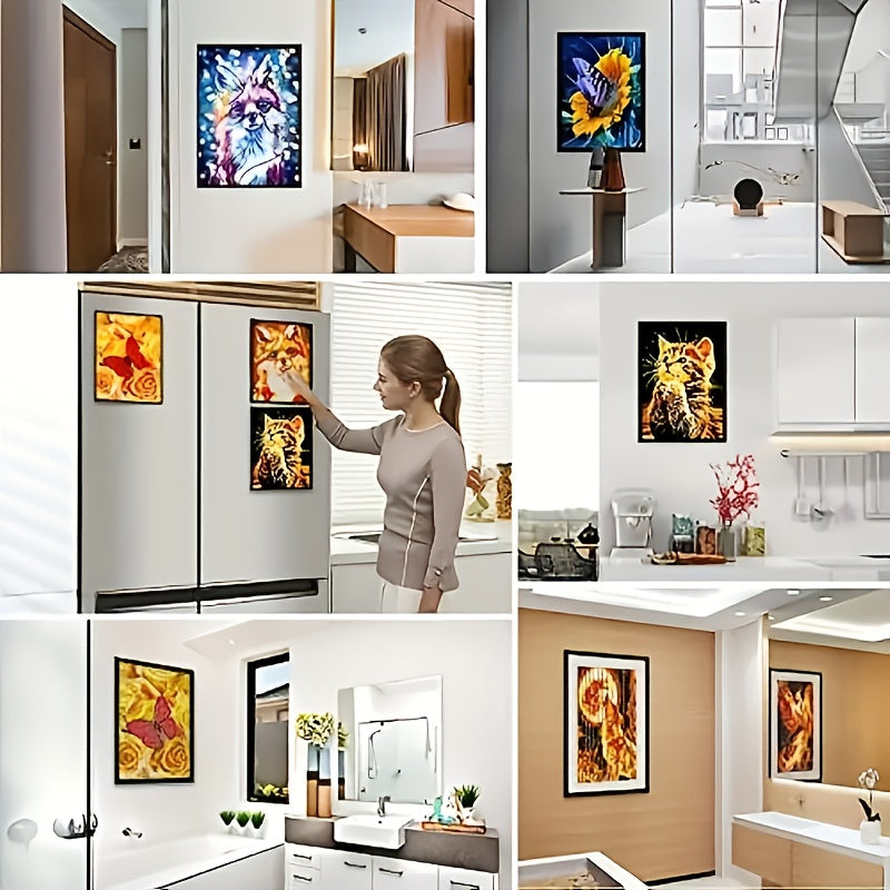 Diamond Magnetic Picture Frames With Self Adhesive PVC Corners