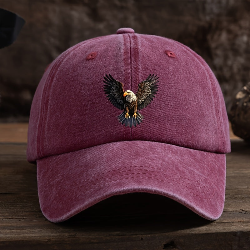 Stylish Eagle Baseball Cap With Eagle Print Outdoor