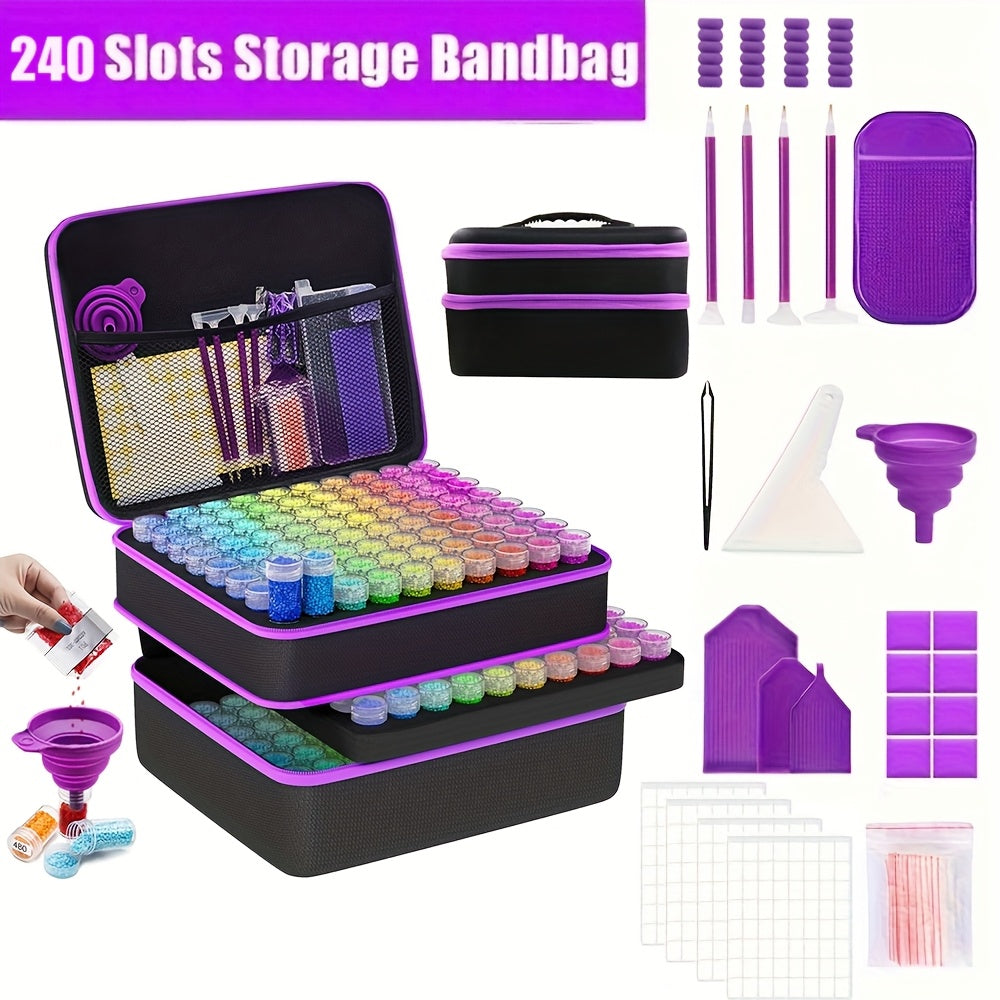 THCBME Diamond Painting Storage Case Kit With Removable Trays