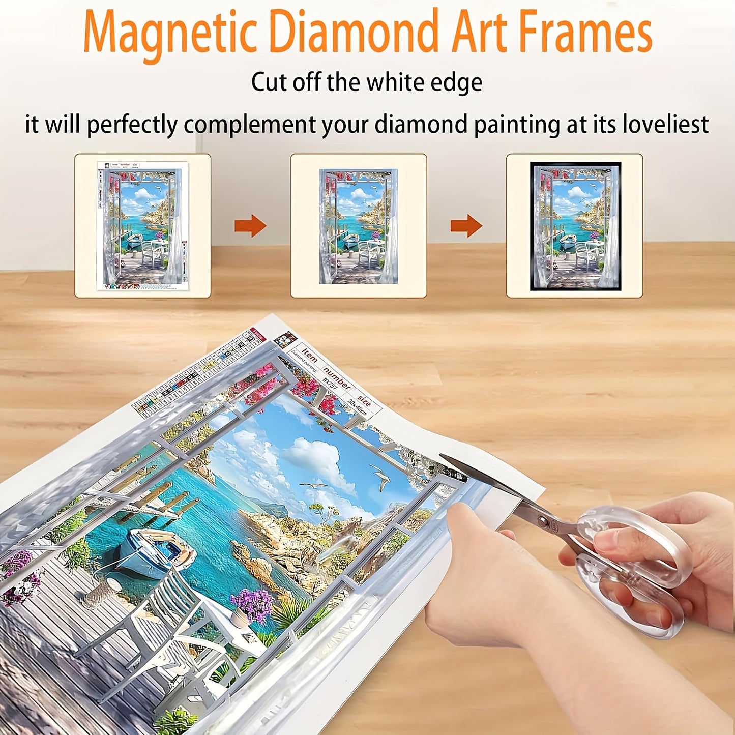 Diamond Magnetic Picture Frames With Self Adhesive PVC Corners