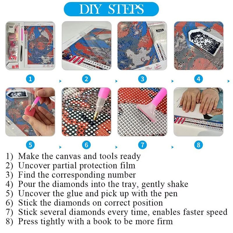 Qiziteng 5D DIY Diamond Painting Kit Sailboat Sunset Round Mosaic