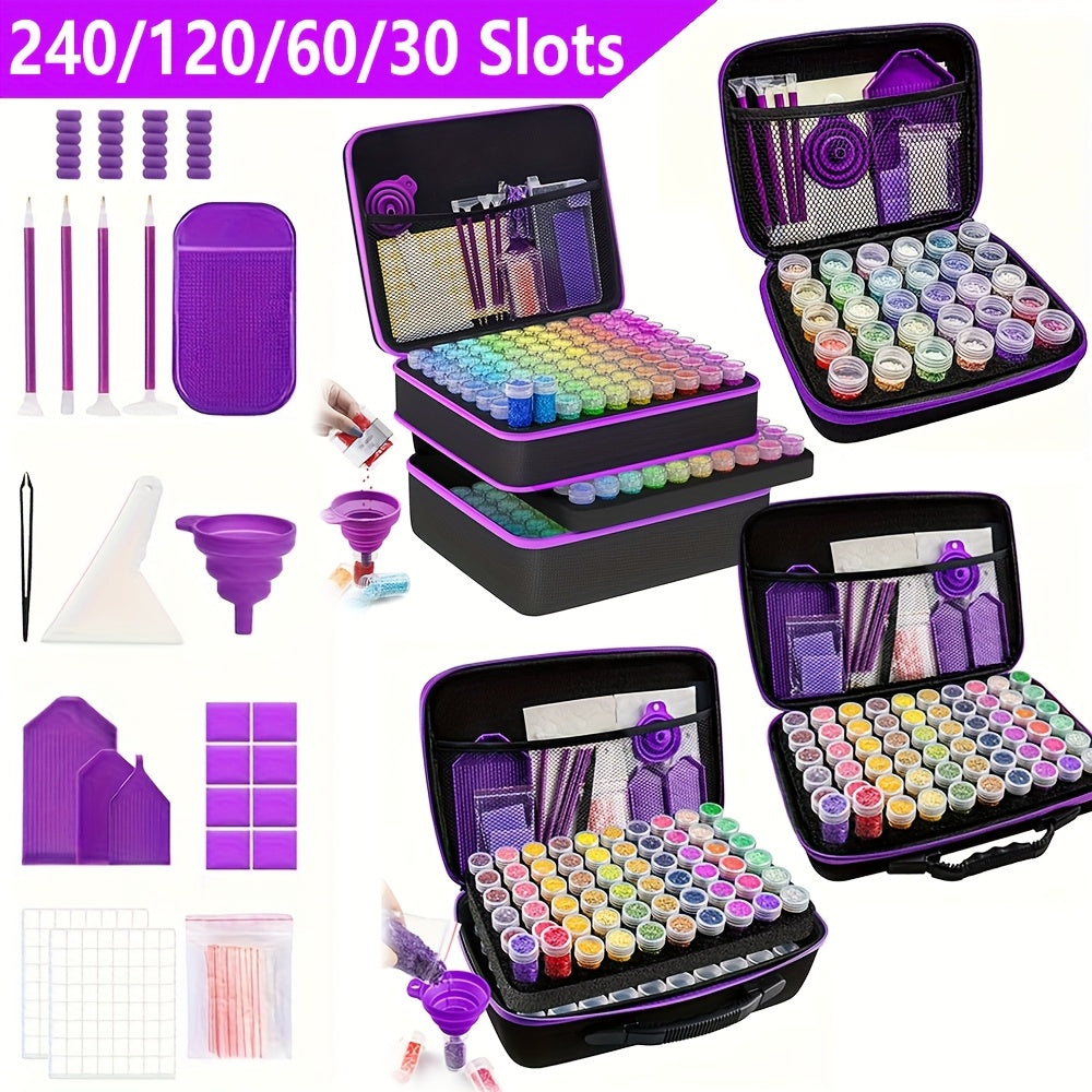 THCBME Diamond Painting Storage Case Kit With Removable Trays