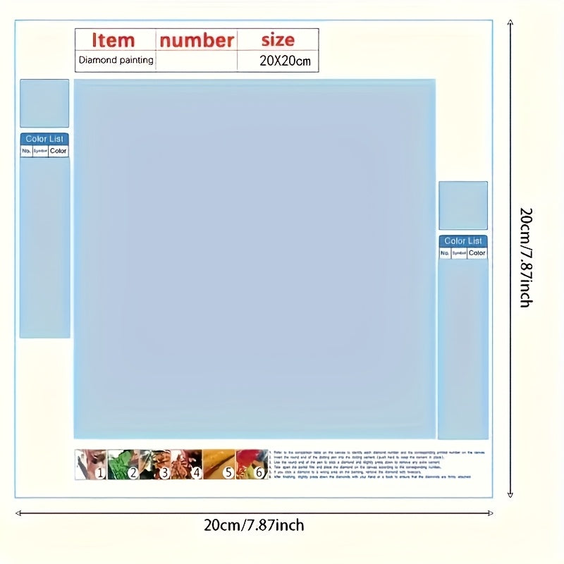 Diamond Art Painting Kit 6 Piece 5D Round Full Design