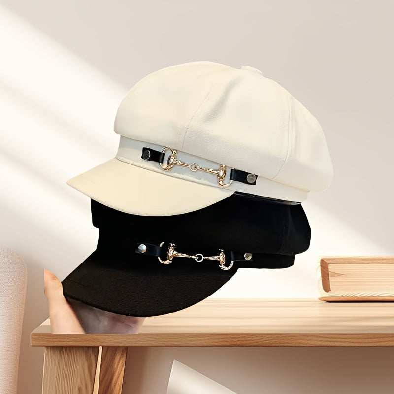 2pcs Adjustable Vintage Beret Hat - with Exquisite Craftsmanship, Fashionable Embossed Beret Style, Classic Embossed Design, Hand Washable, Suitable for Parties,, Birthday, Chrimstas, Mother'day, Thanksgiven Day, Adjustable V