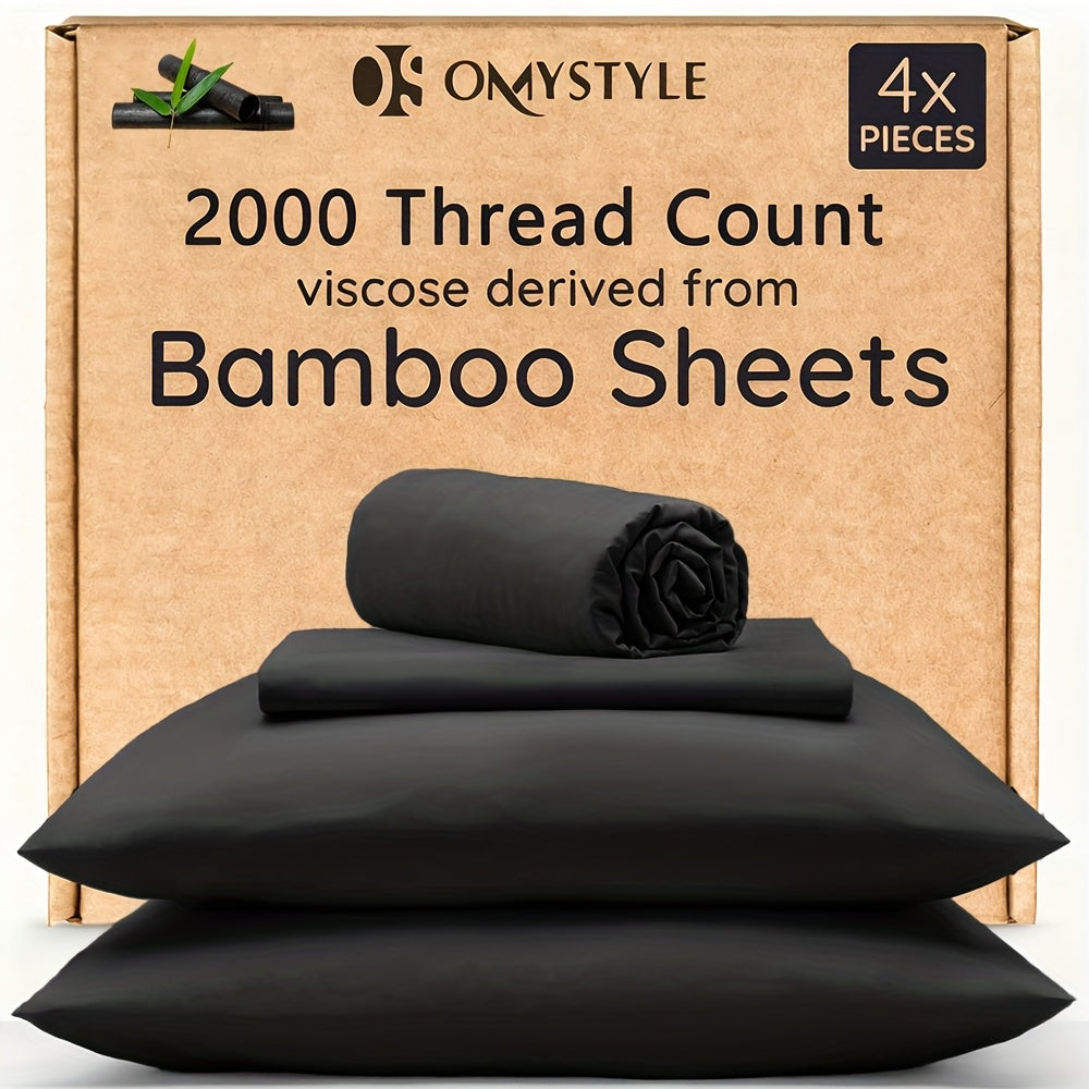 GOHOME Bamboo Cooling Bedding Set For Hot Sleepers