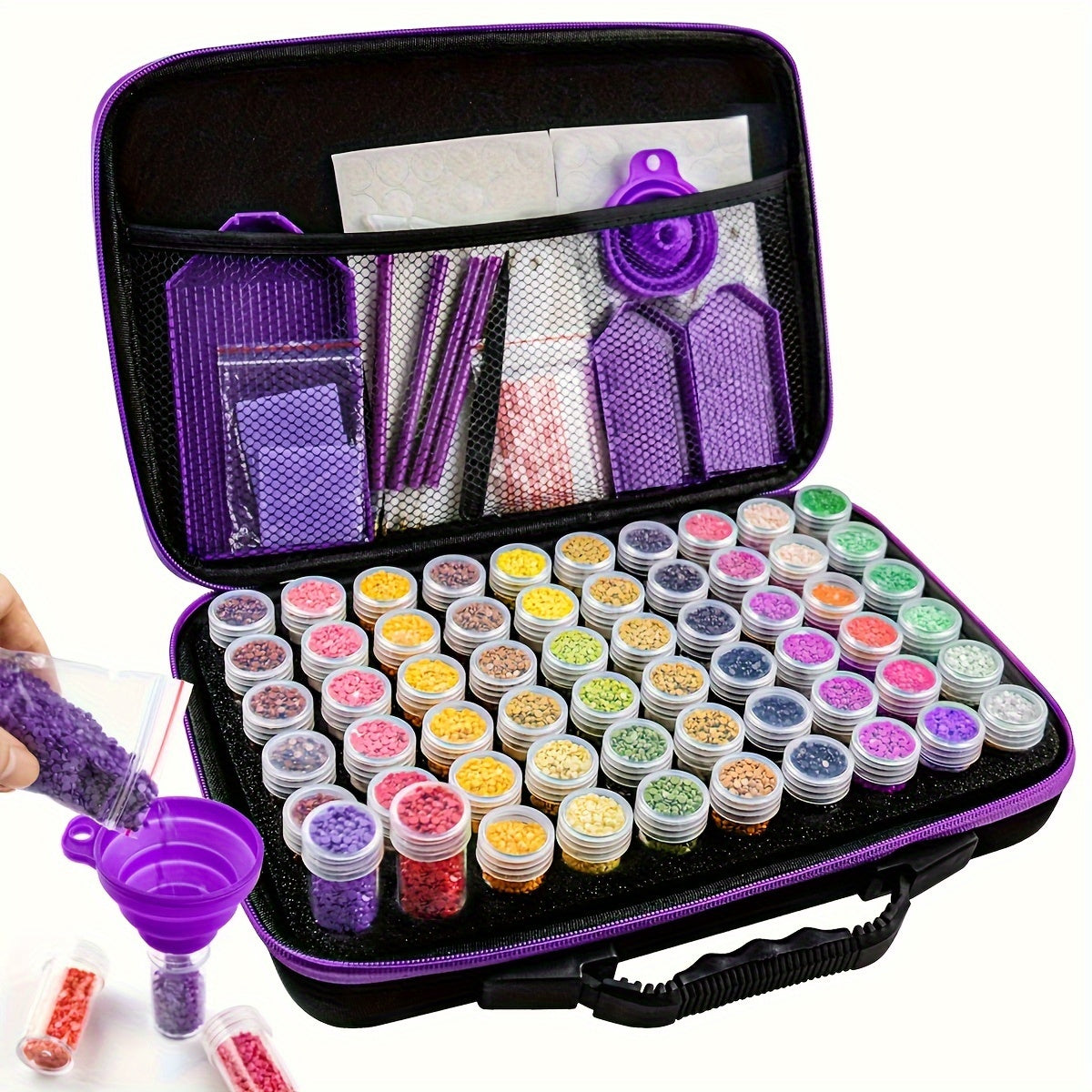 THCBME Diamond Painting Storage Case Kit With Removable Trays