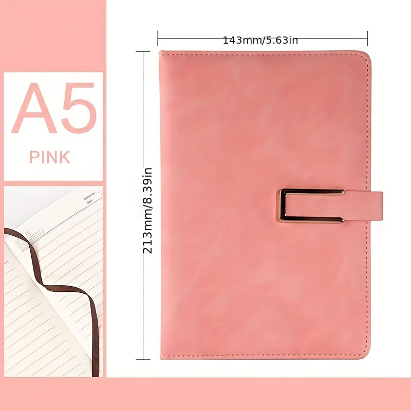 Leather Hardcover Lined Notebook 200 Pages With Index Stickers