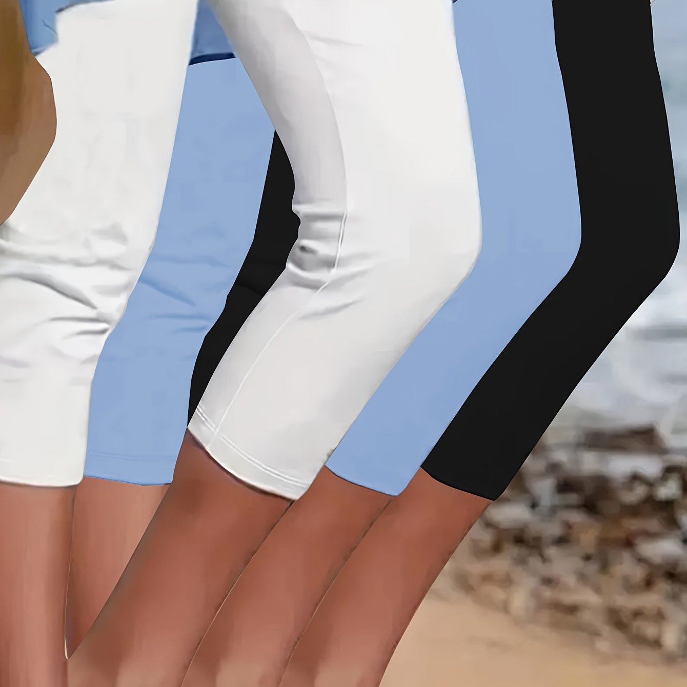 Three-Piece Sports Tights, Plus Yoga Pants And Leggings