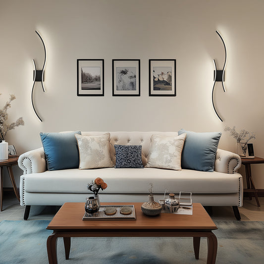 DORESSHOP Dual Wave LED Wall Sconce With Remote Control
