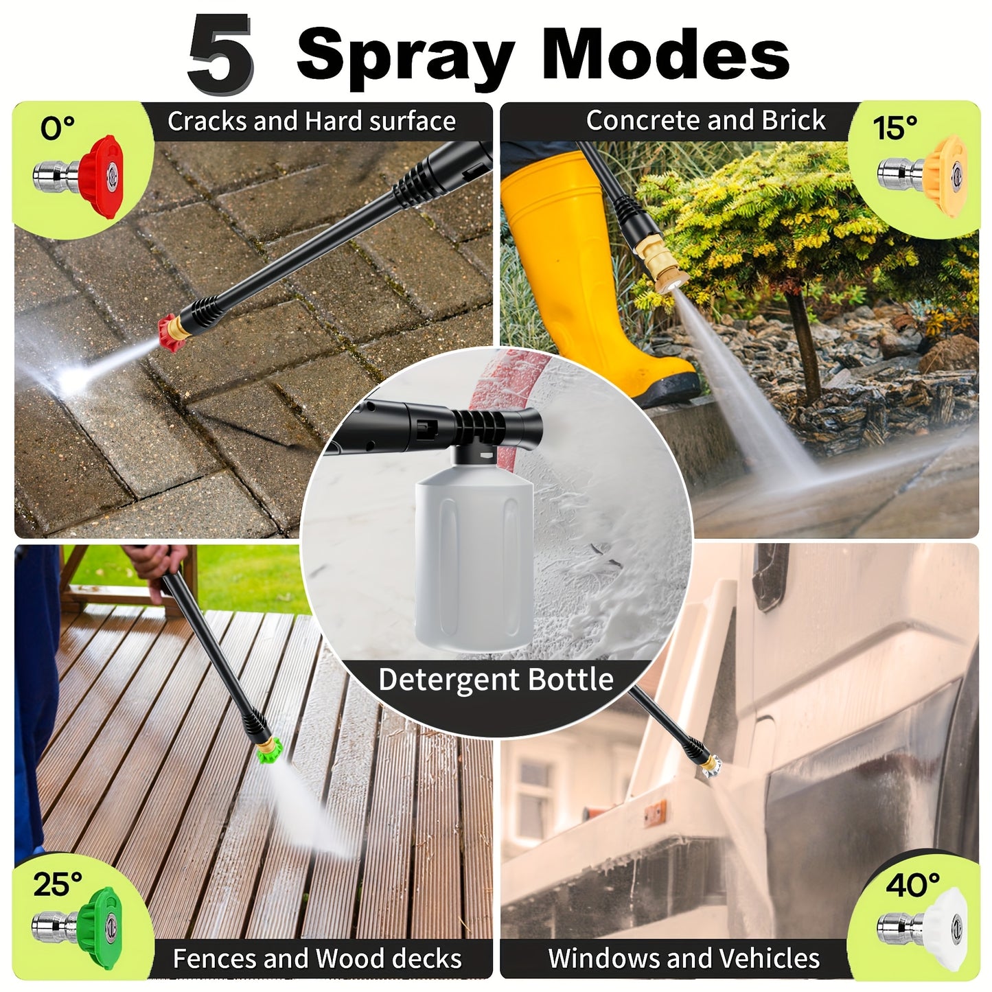 Power Washer 4500 PSI With 4 Quick Connect Nozzles
