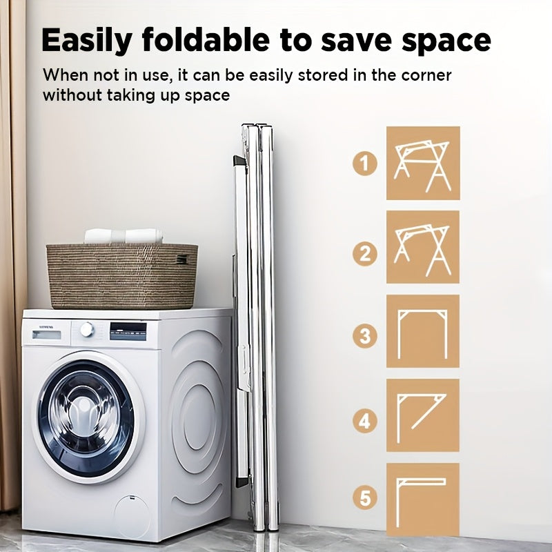 JOYBOS Heavy Duty Clothes Drying Rack Retractable Folding Indoor Outdoor