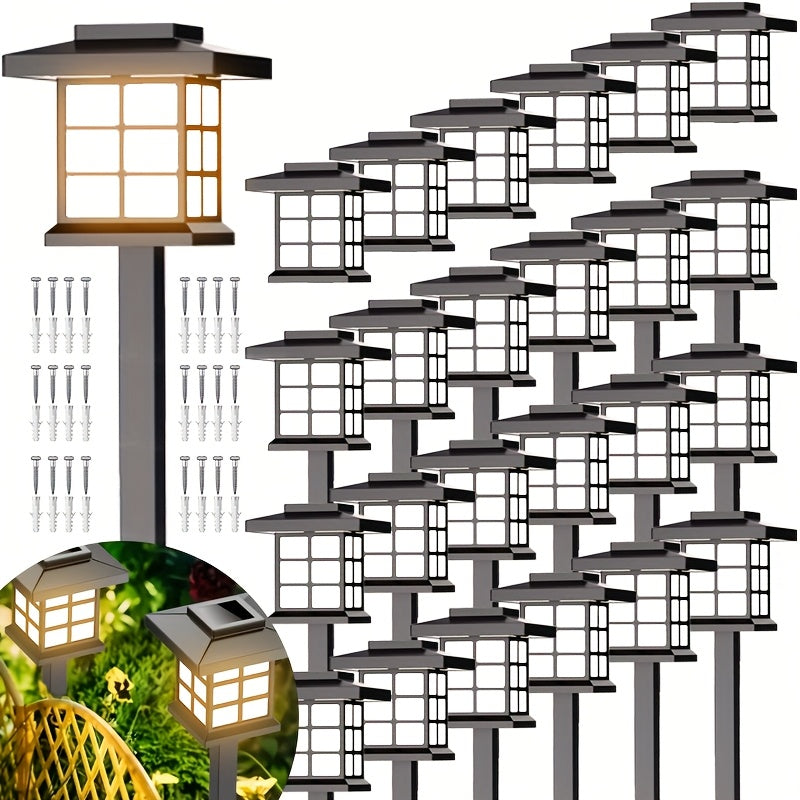 YUNXI Solar Path Lights Outdoor Garden Landscape Lighting LED