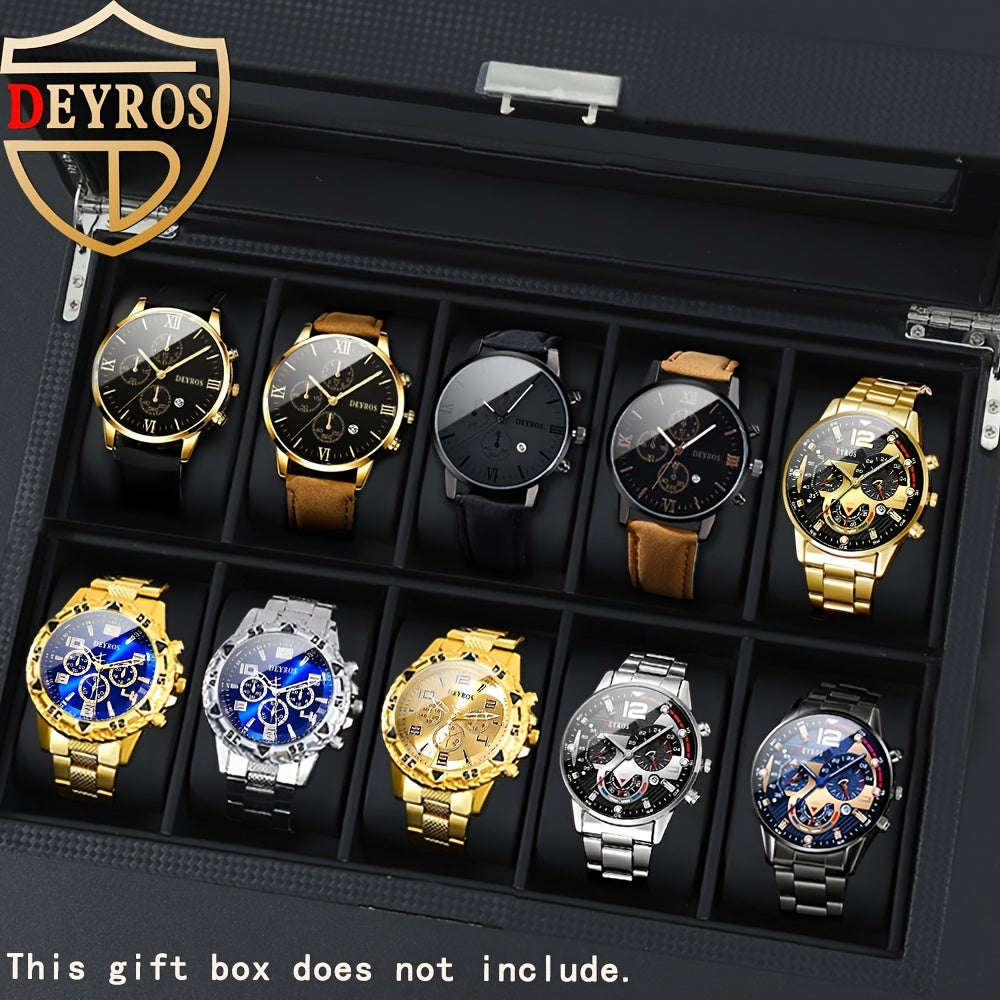 NOTIONR Men's Analog Quartz Watches With Date Display Casual Round