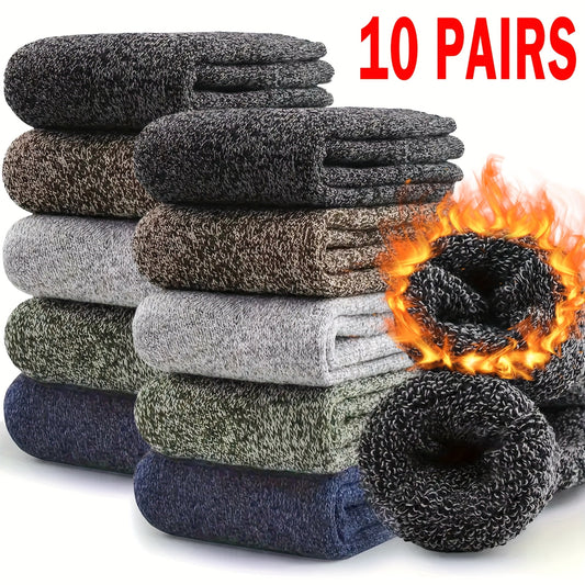 Nujoyco Warm Socks For Men Women Thick Terry Winter Comfort