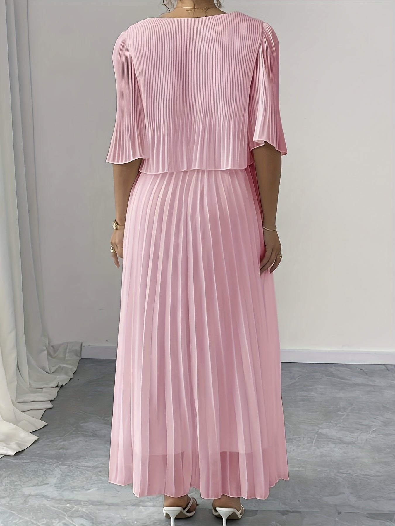 Elegant Pleated Dress For Women