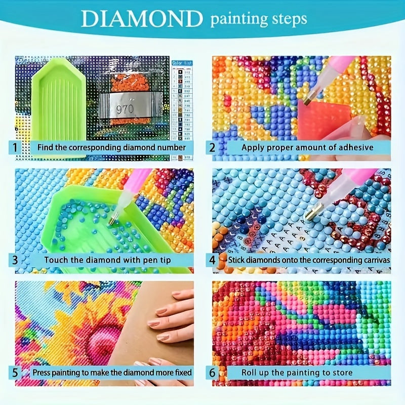Landscape Diamond Painting Kit 5D Round For Beginners Wall Art