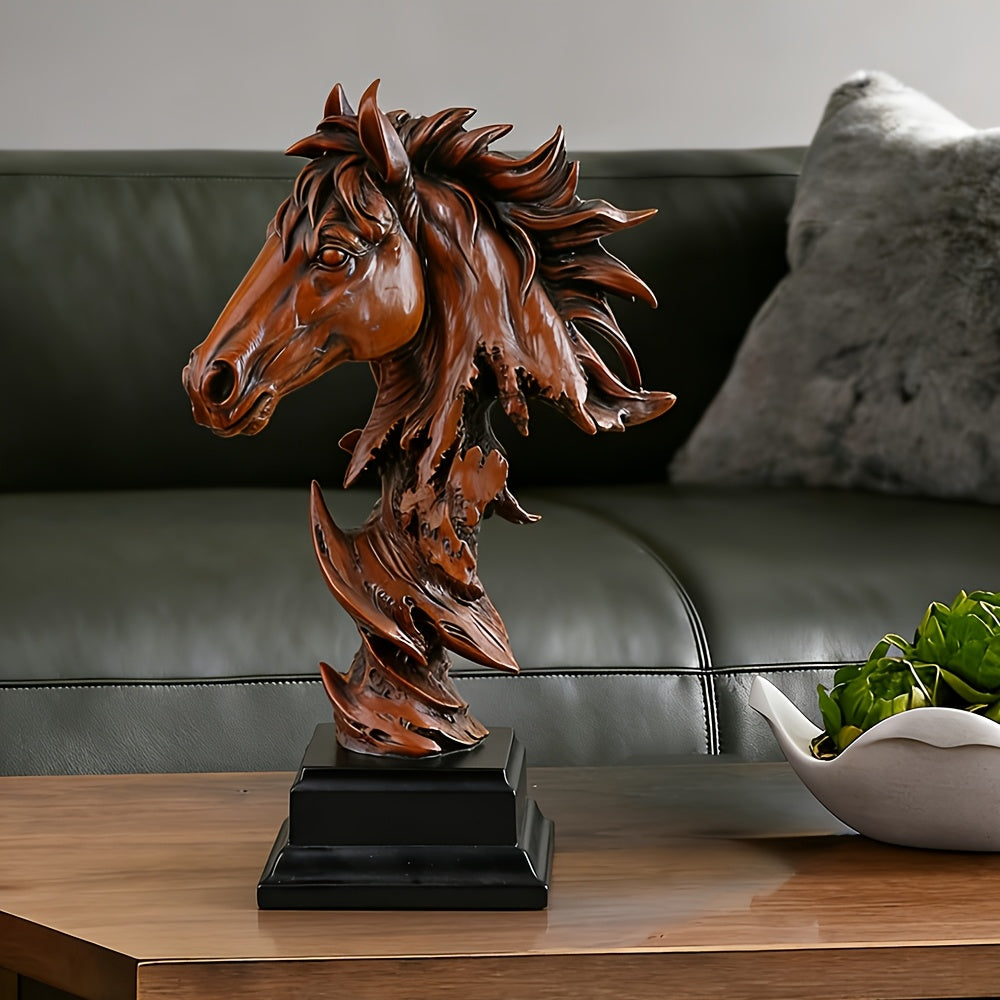 Resin Horse Head Statue For Home Decor Gift And Collectible