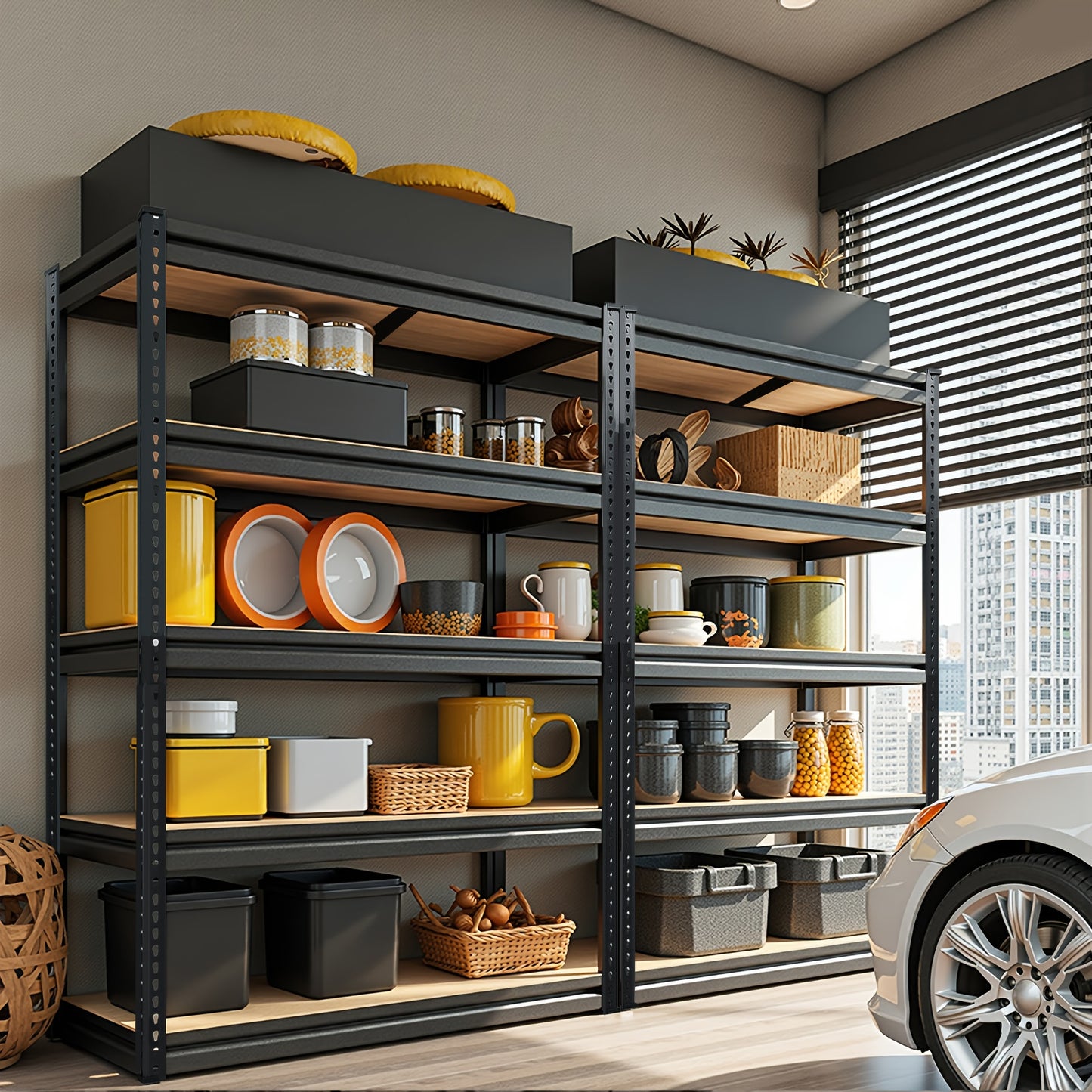 SAMRELAX 5-Tier Garage Shelving Unit Heavy Duty Storage