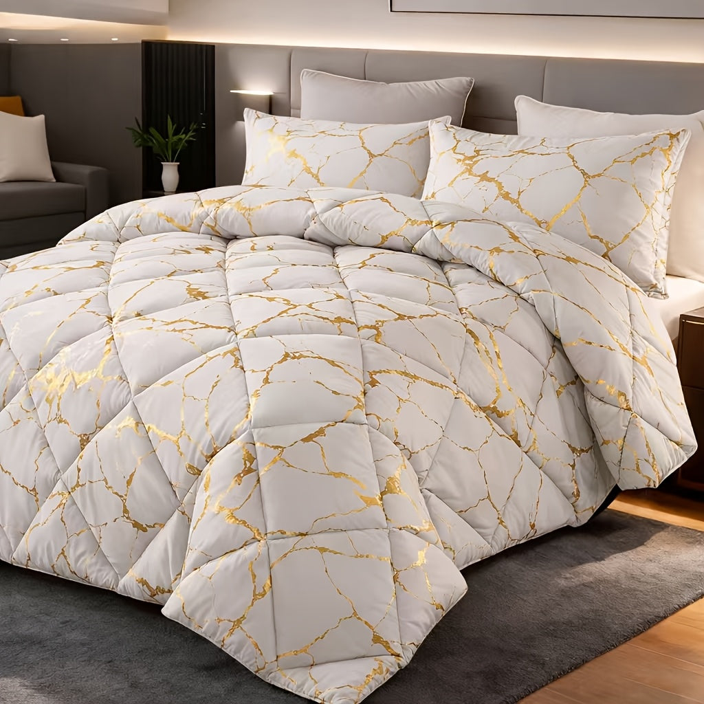 2/3pcs Solid Color Diamond Pattern Large & Extra-Large Bed Sheet Sets Soft Comfortable And Ultra-fine Fiber Filled Lightweight Fabric Breathable Quilt Easy to Take Care Of Equipped with Quilts And Pillowcases Luxurious Qualit