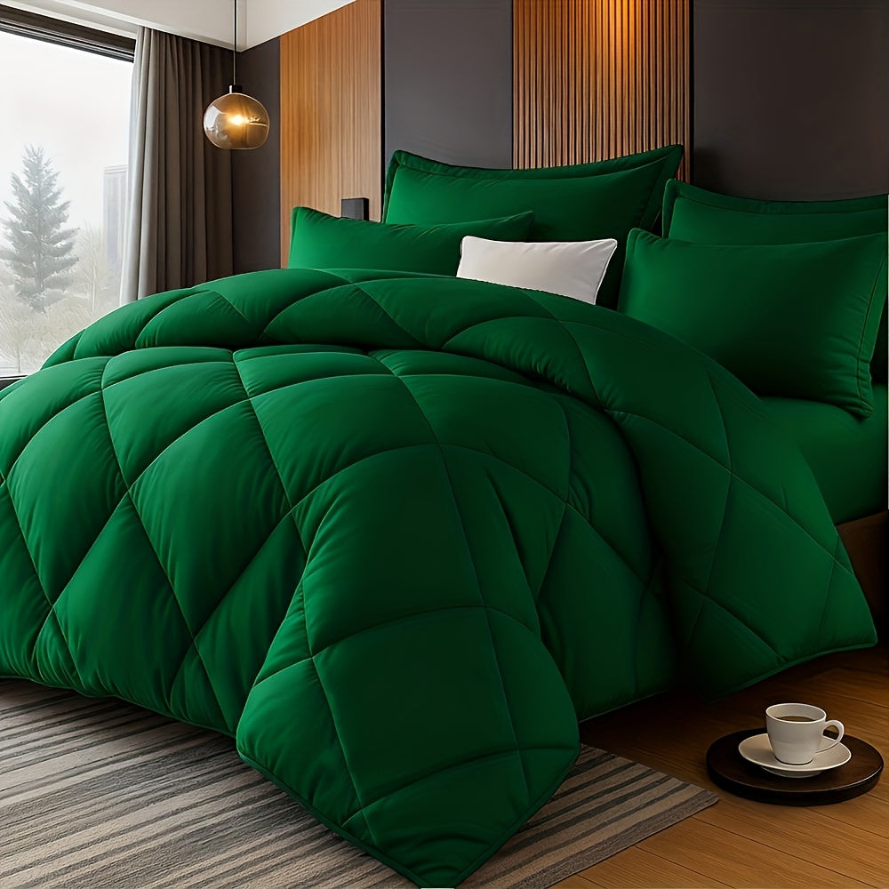 2/3pcs Solid Color Diamond Pattern Large & Extra-Large Bed Sheet Sets Soft Comfortable And Ultra-fine Fiber Filled Lightweight Fabric Breathable Quilt Easy to Take Care Of Equipped with Quilts And Pillowcases Luxurious Qualit