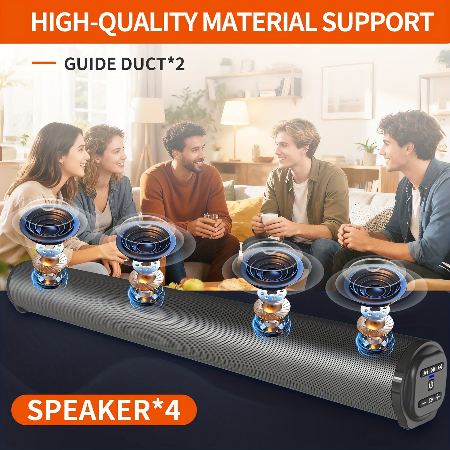 4D Surround Sound Speaker Wireless USB Plug And Play