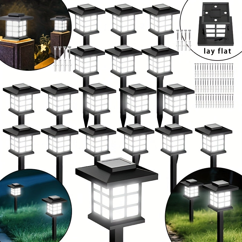YUNXI Solar Path Lights Outdoor Garden Landscape Lighting LED