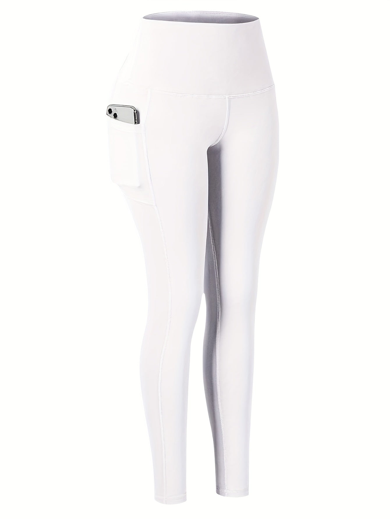 Women's Plus-Size High-Waisted Yoga Pants With Pockets