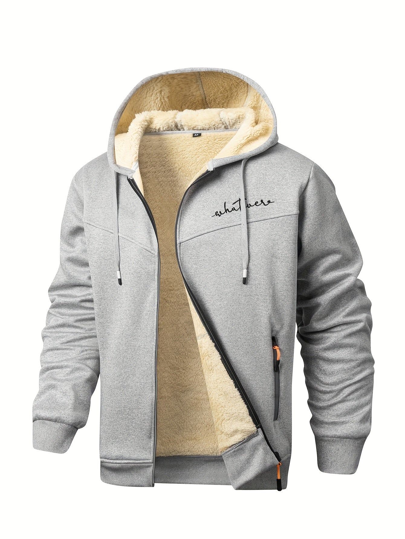 Men's Winter Fleece Set Hooded Jacket With Sherpa-Lined Pants