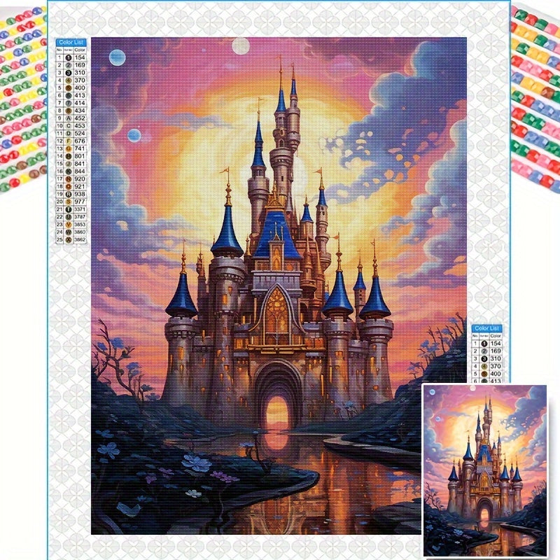 Castle Fantasy Landscape 5D Diamond Painting Kit For Beginners