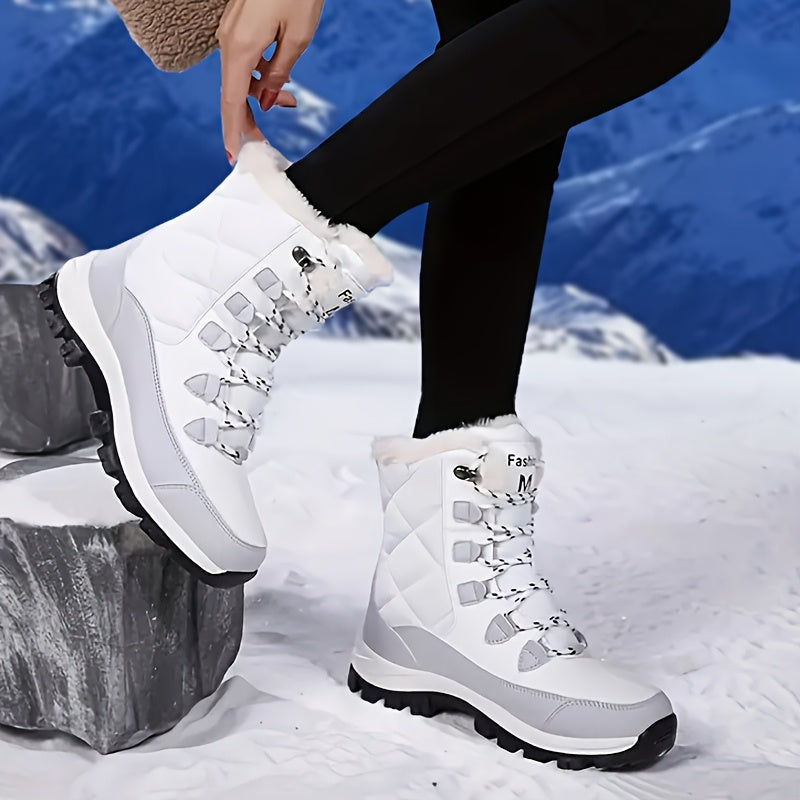 KVOW Winter Snow Boots With Warm Insulated Lined High Top