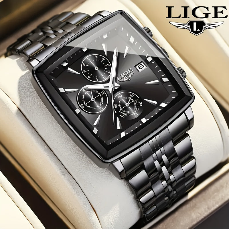 LIGE Men's Quartz Analog Watch With Date Calendar Outdoor Sports