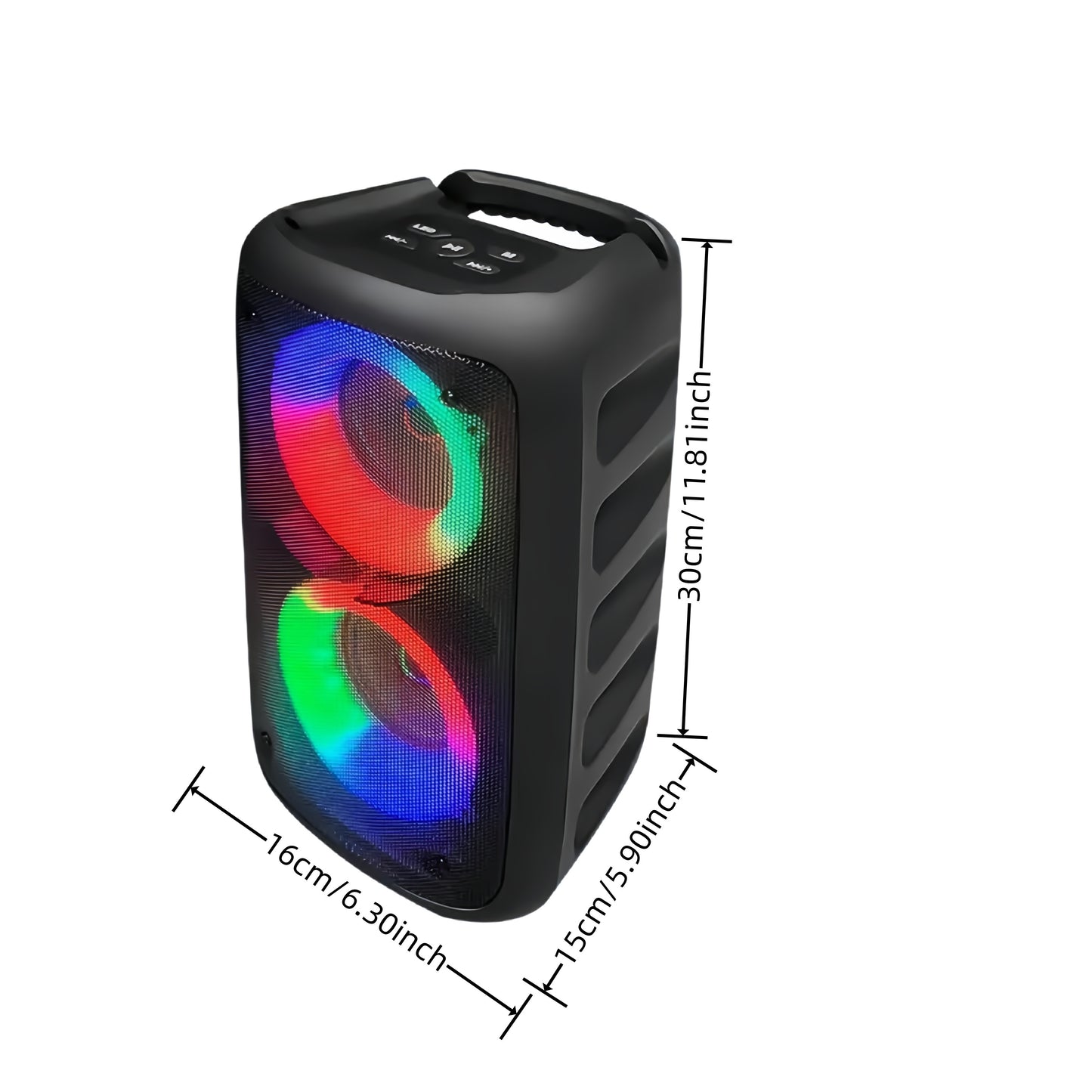 GDHENGYIN Karaoke Machine With Wireless Microphone And LED Lights