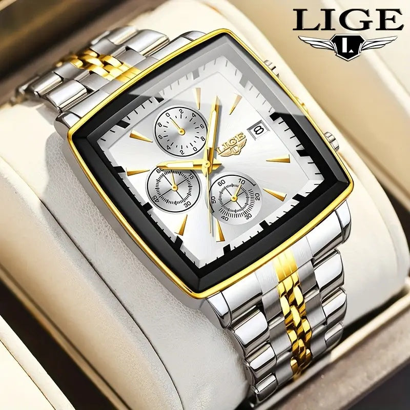 LIGE Men's Quartz Analog Watch With Date Calendar Outdoor Sports