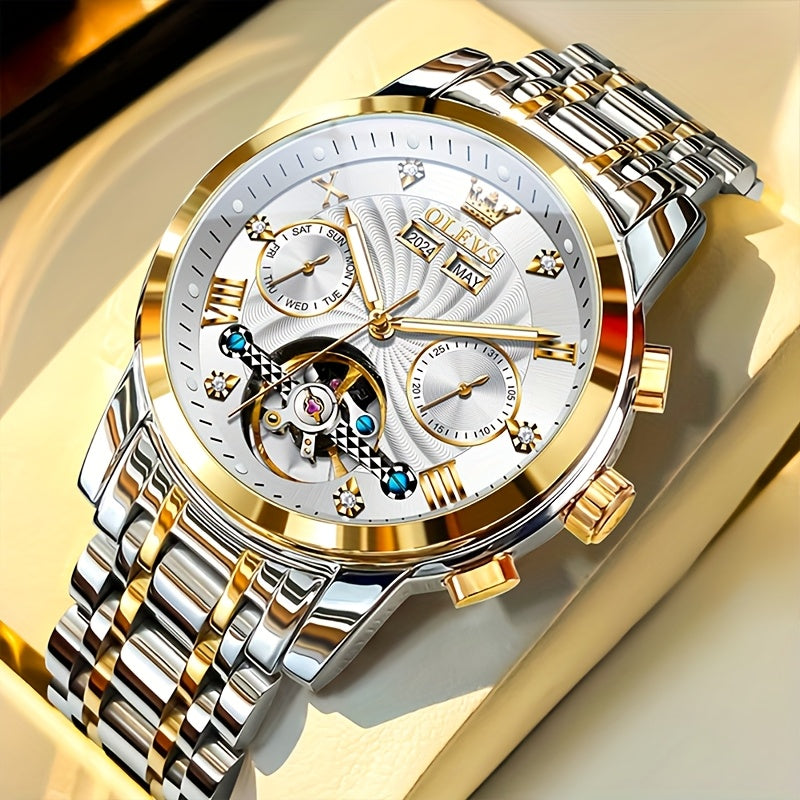 OLEVS Men's Automatic Mechanical Watch With Luminous Hands