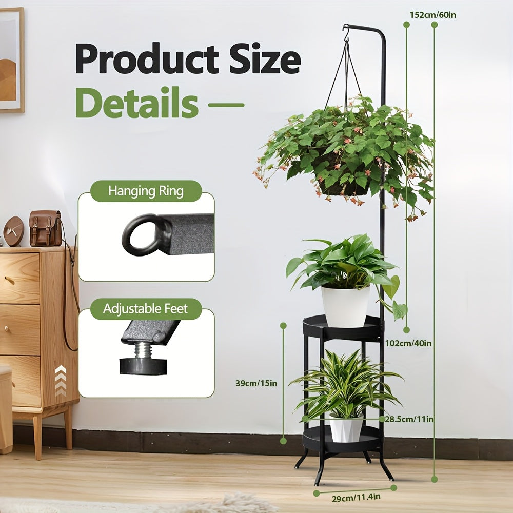 Indoor Plant Stand With Grow Lights Eight Tier Metal Display