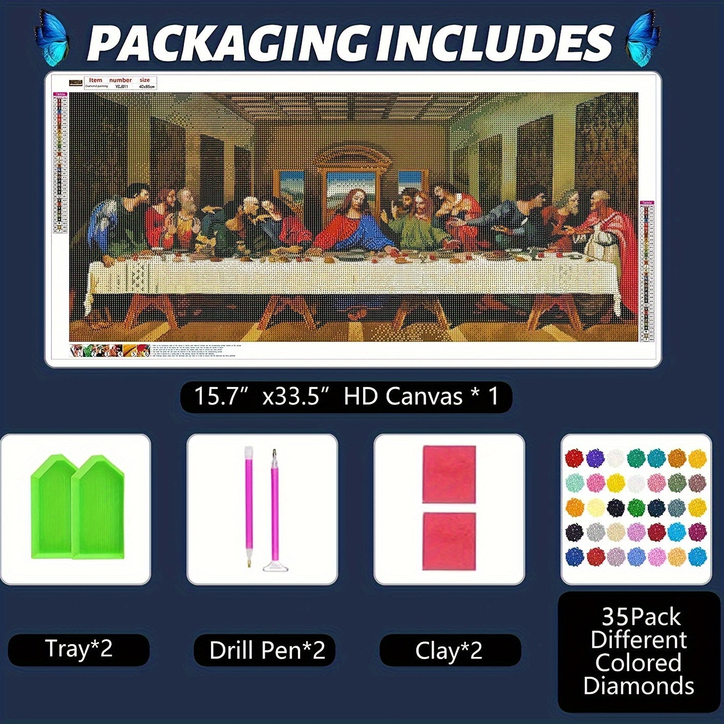 Last Supper 5D Diamond Painting Kit Full Drill Round