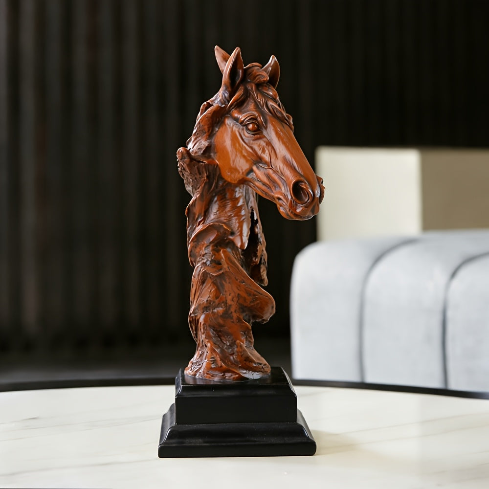 Resin Horse Head Statue For Home Decor Gift And Collectible