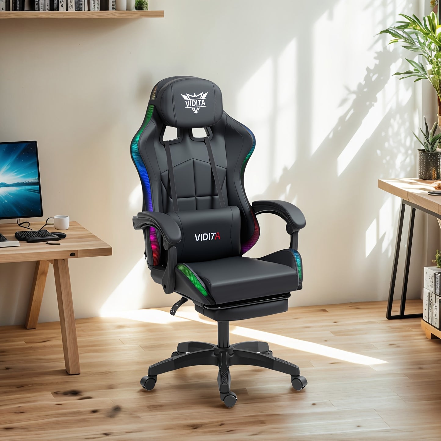 Ergonomic Gaming Chair With Lumbar Support Racing Style For PC
