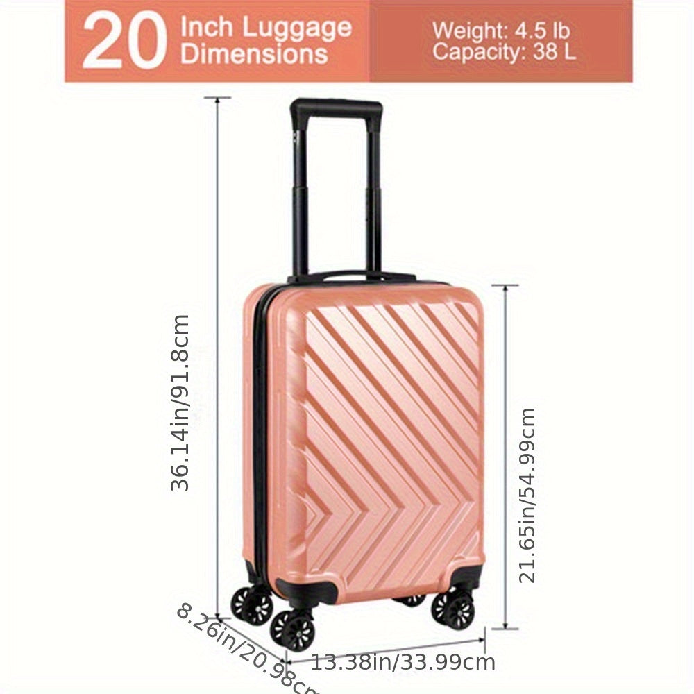 BTY Two Piece Luggage Set with Spinner Wheels Travel Case
