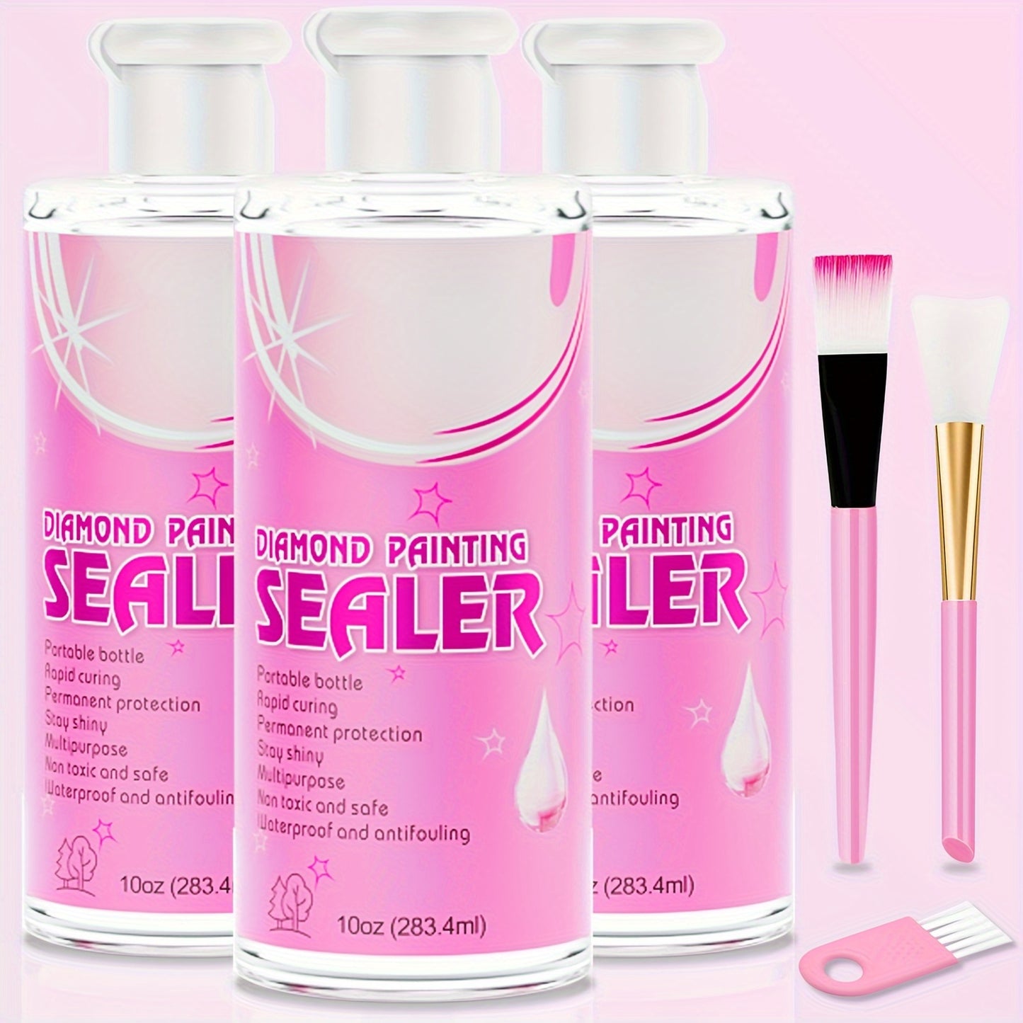 PUDUO Diamond Painting Sealant Kit With Brush Tool