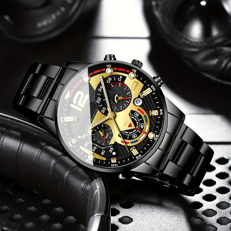 Men's Luxury Watch Set 5 Piece Elegant Business Gift