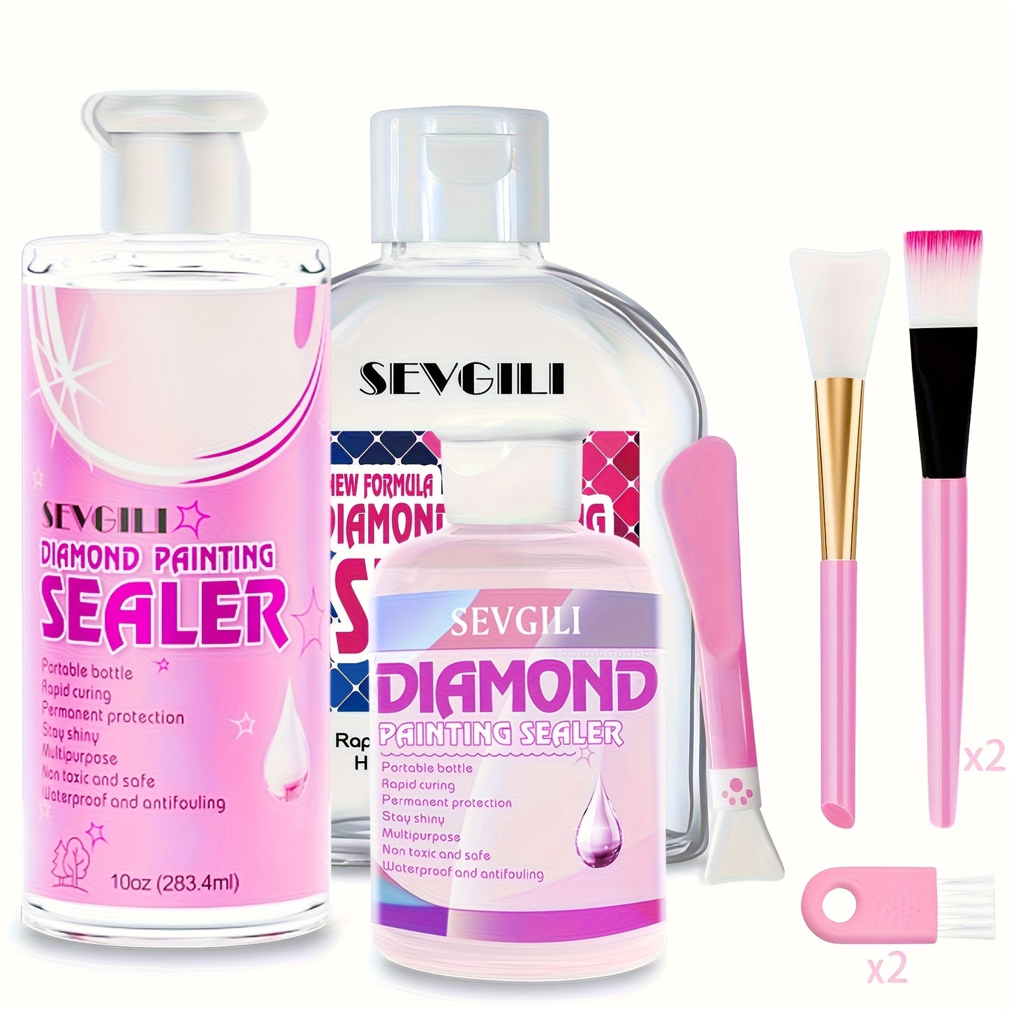 PUDUO Diamond Painting Sealant Kit With Brush Tool